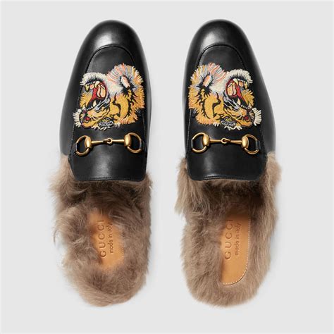 gucci tiger women's princetown slipper|gucci princetown slippers street style.